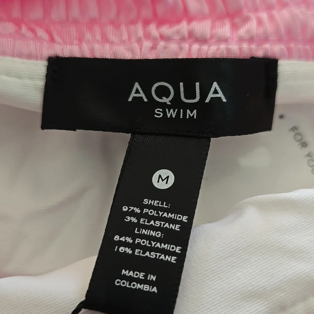 Aqua Pink Bikini Bottom with Gold Accents, Medium - Picture 6 of 7